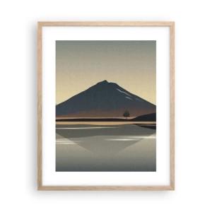 Affiche dans un chêne clair - Poster - Reflet de miroir - 40x50 cm