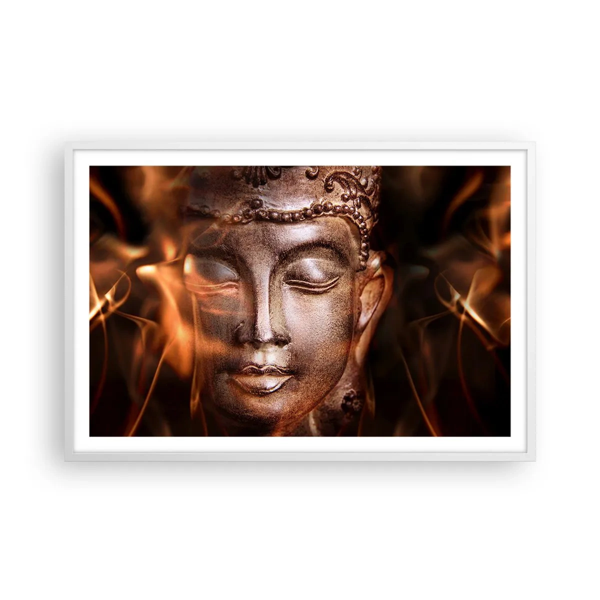 Affiche dans un cadre blanc - Poster - Il n'existe qu'ici et maintenant - 91x61 cm