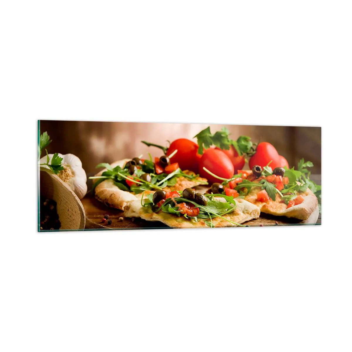 Impression sur verre - Image sur verre - Directement du four et du jardin - 90x30 cm