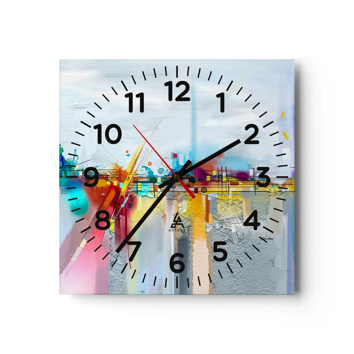 Horloge murale - Pendule murale - Pont de joie sur le fleuve de la vie - 30x30 cm