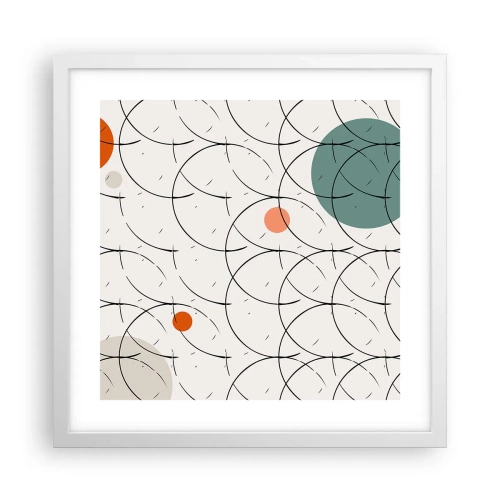 Affiche dans un cadre blanc - Poster - Dans l'esprit pop art - 40x40 cm