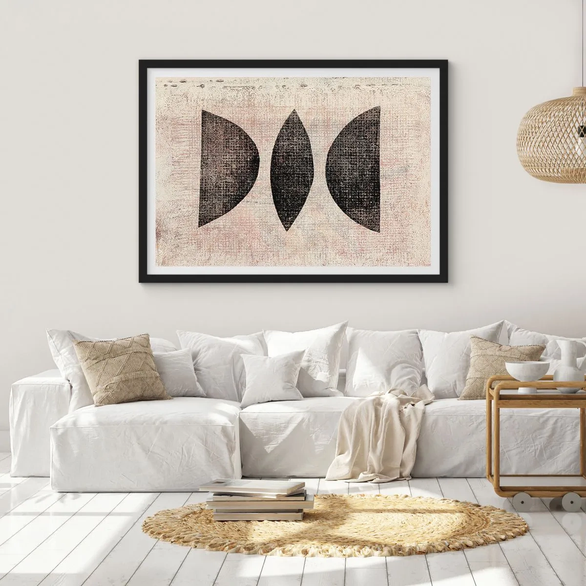 Affiche dans un cadre noir - Poster - Abstraction ethnique - 40x30 cm