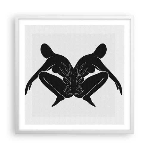 Affiche dans un cadre blanc - Poster - Une âme commune - 60x60 cm