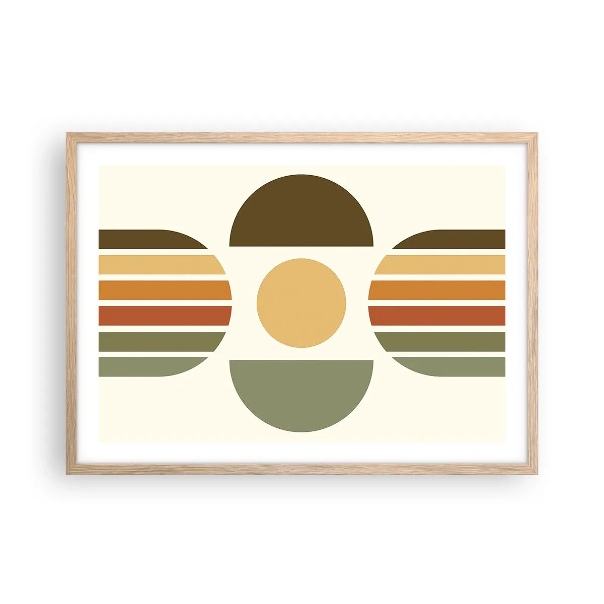 Affiche dans un chêne clair - Poster - Dans les coulaurs de la terre - 70x50 cm