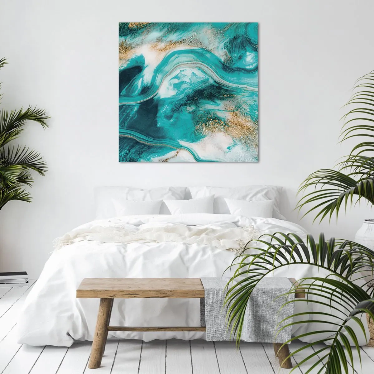 Impression sur toile - Image sur toile - Rivière d'or - 30x30 cm