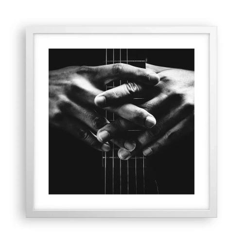 Affiche dans un cadre blanc - Poster - Prière d'artiste - 40x40 cm