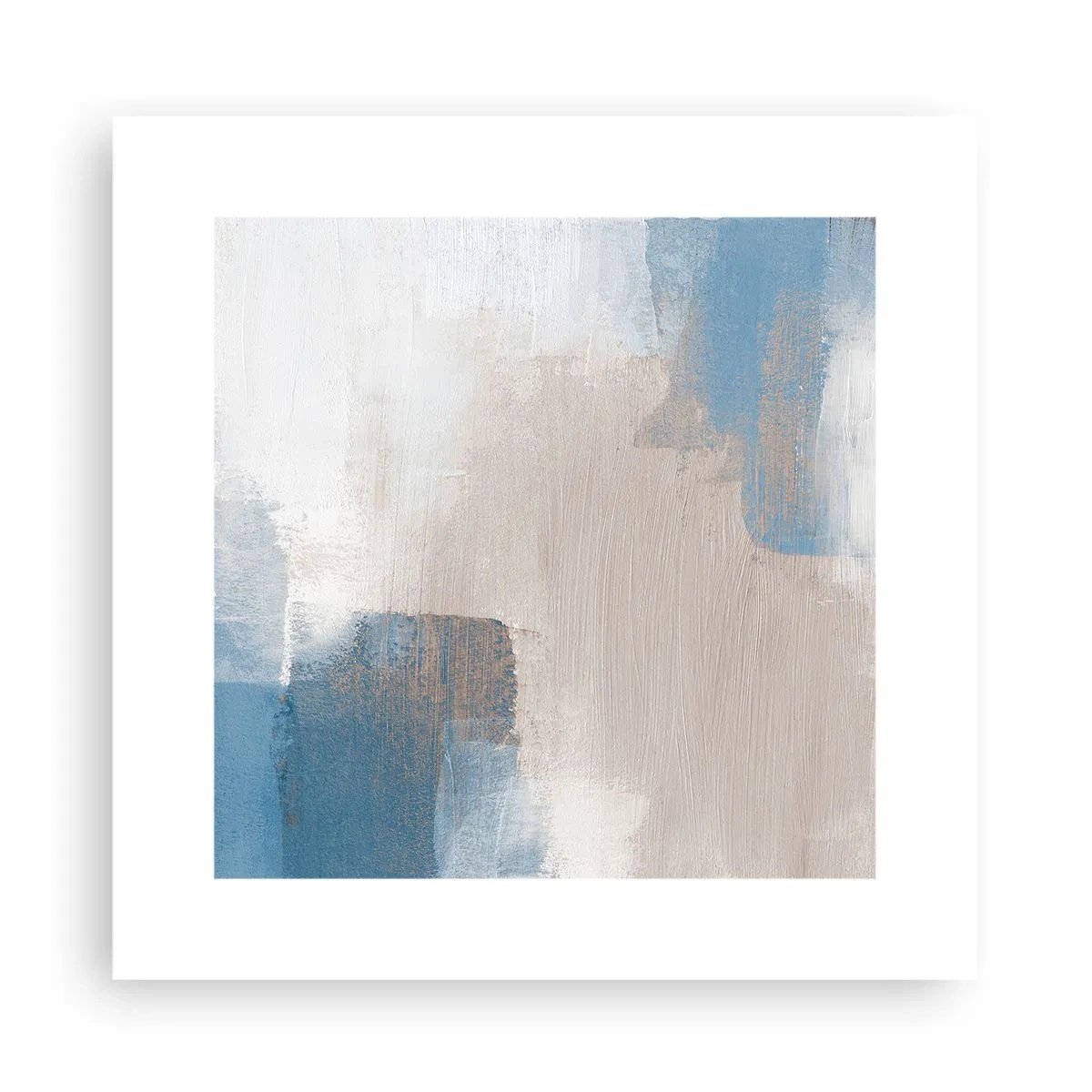 Affiche - Poster - Abstraction rose derrière un rideau de bleu - 30x30 cm