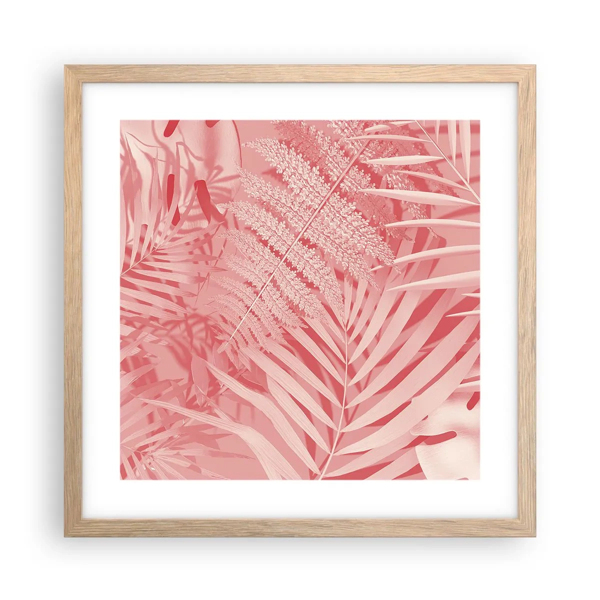 Affiche dans un chêne clair - Poster - Concept de rose - 40x40 cm