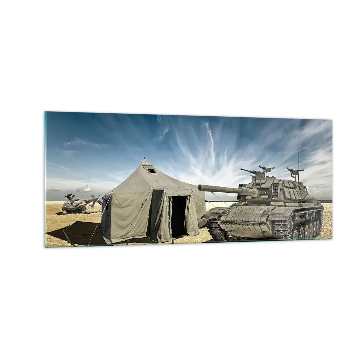 Impression sur verre - Image sur verre - Un rêve militaire - 100x40 cm