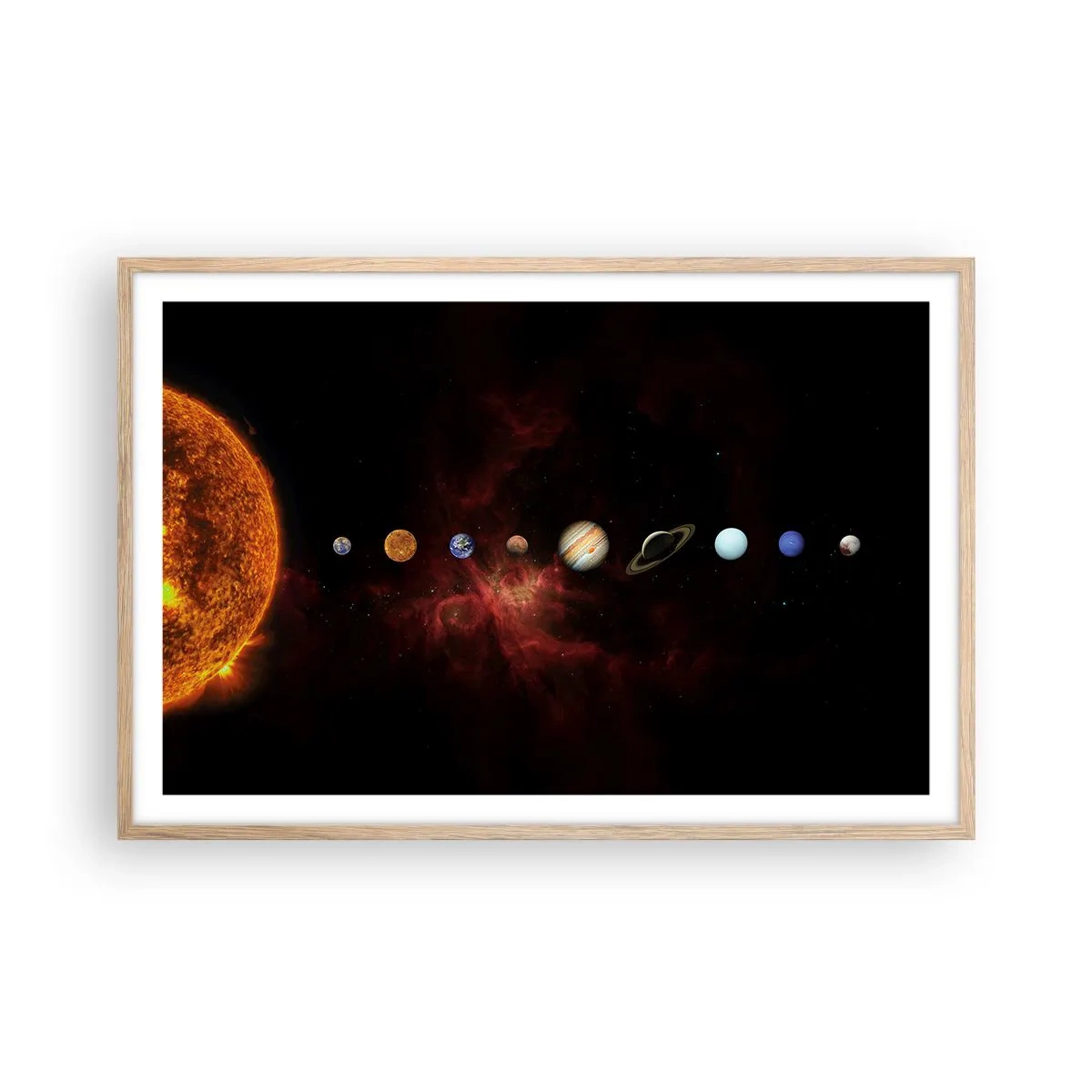 Affiche dans un chêne clair - Poster - Notre quartier - 91x61 cm