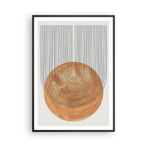 Affiche dans un cadre noir - Poster - Composition solaire - 70x100 cm