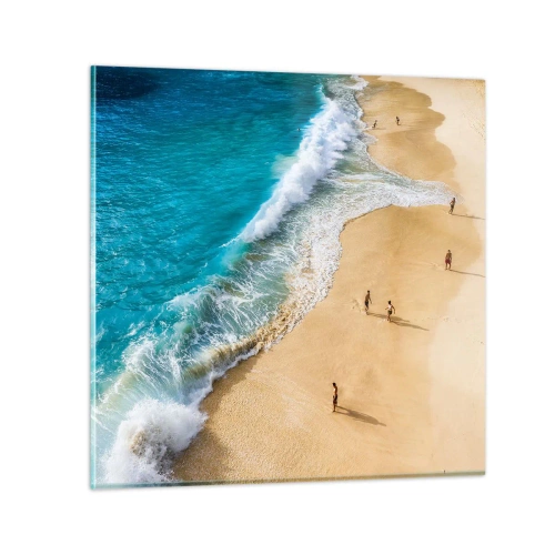Impression sur verre - Image sur verre - Et ensuite le soleil, la plage… - 40x40 cm