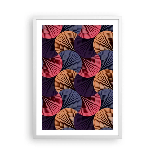 Affiche dans un cadre blanc - Poster - Dans un rythme circulaire - 50x70 cm