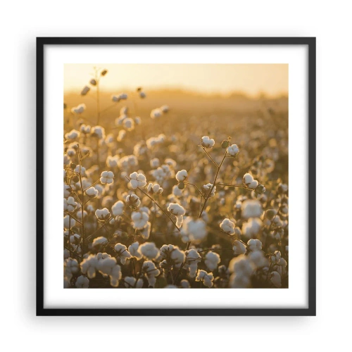 Affiche dans un cadre noir - Poster - Champ moelleux - 50x50 cm