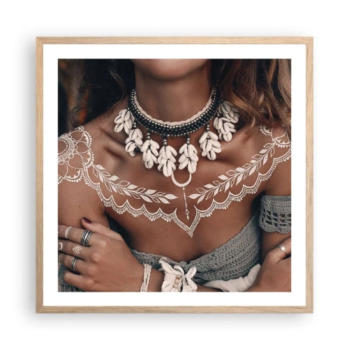 Affiche dans un chêne clair - Poster - Talismans, rituels de la féminité - 60x60 cm