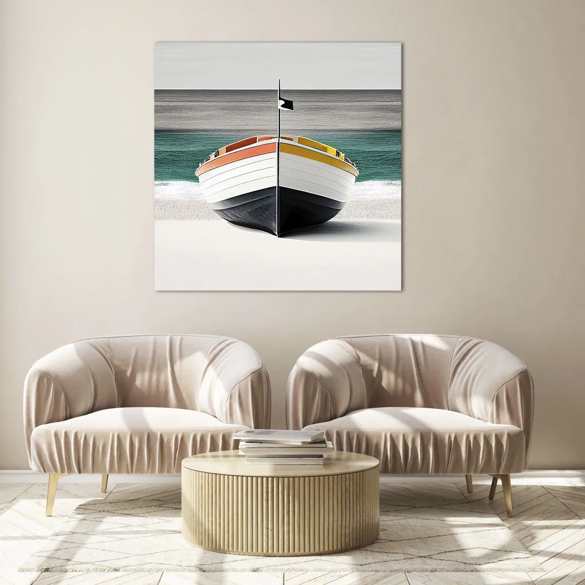 Impression sur verre - Image sur verre - A sa place - 60x60 cm