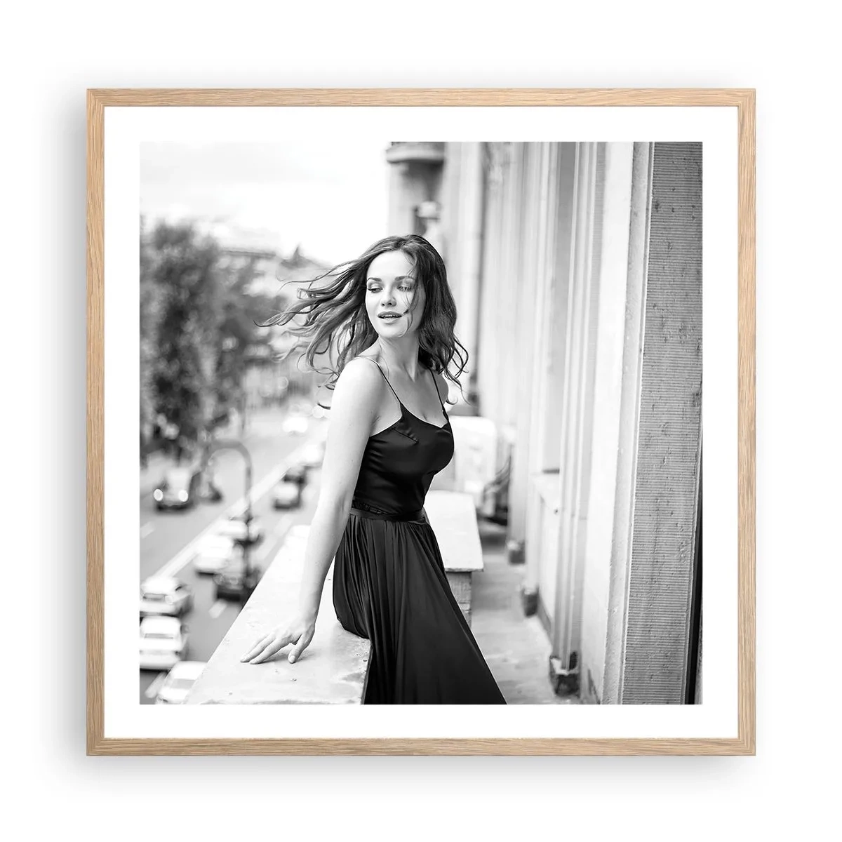 Affiche dans un chêne clair - Poster - Certainement un Parisien - 60x60 cm