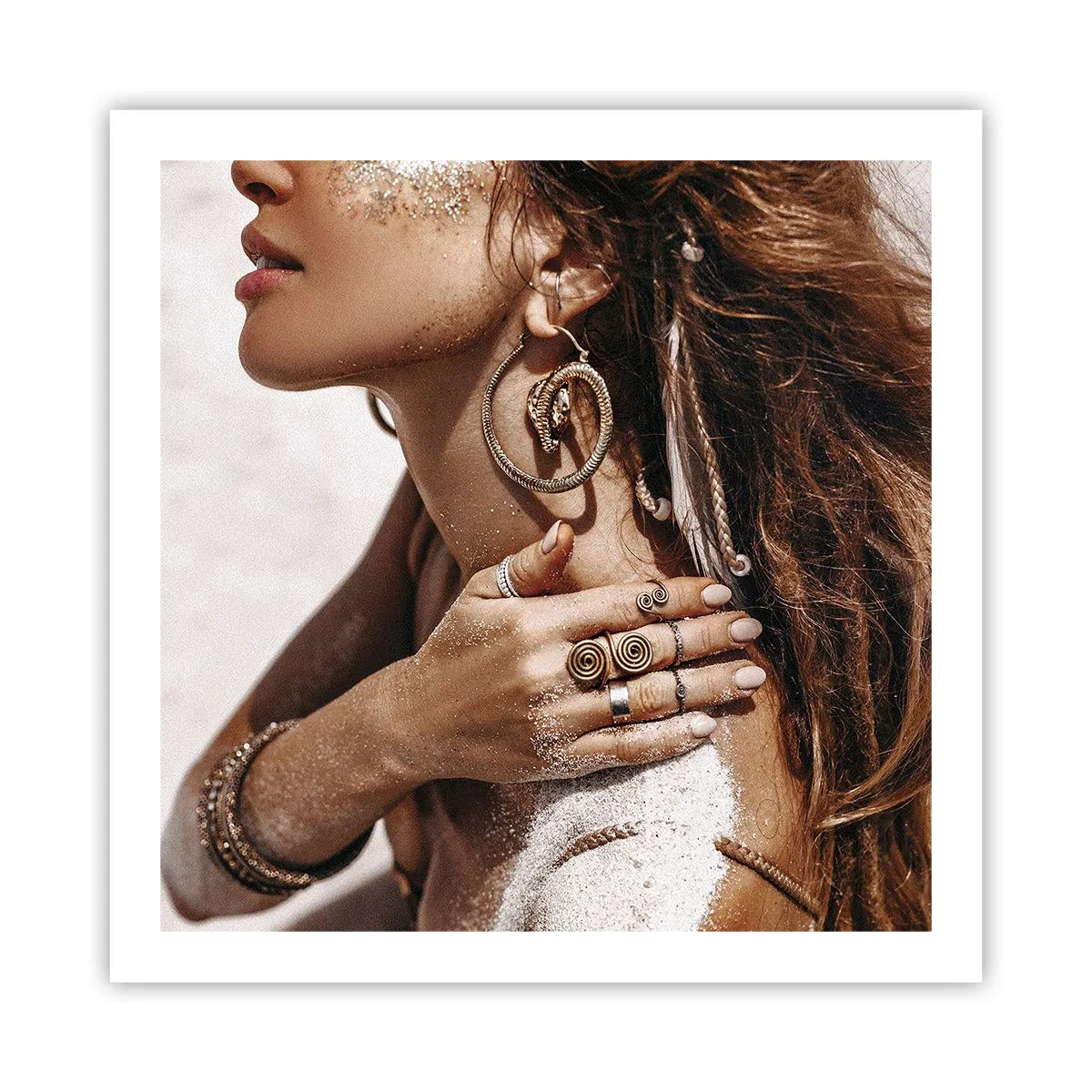 Affiche - Poster - Reine des plages sauvages - 60x60 cm