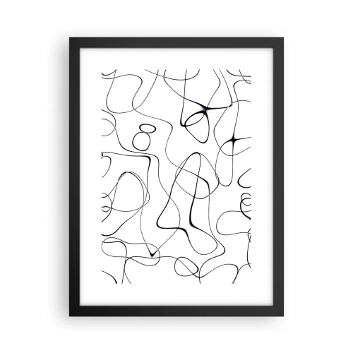 Affiche dans un cadre noir - Poster - Le chemin de la vie, les voies du hasard - 30x40 cm