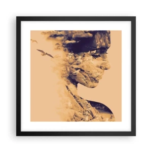 Affiche dans un cadre noir - Poster - Beauté de la nature - 40x40 cm