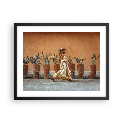 Affiche dans un cadre noir - Poster - Style hippie - 50x40 cm