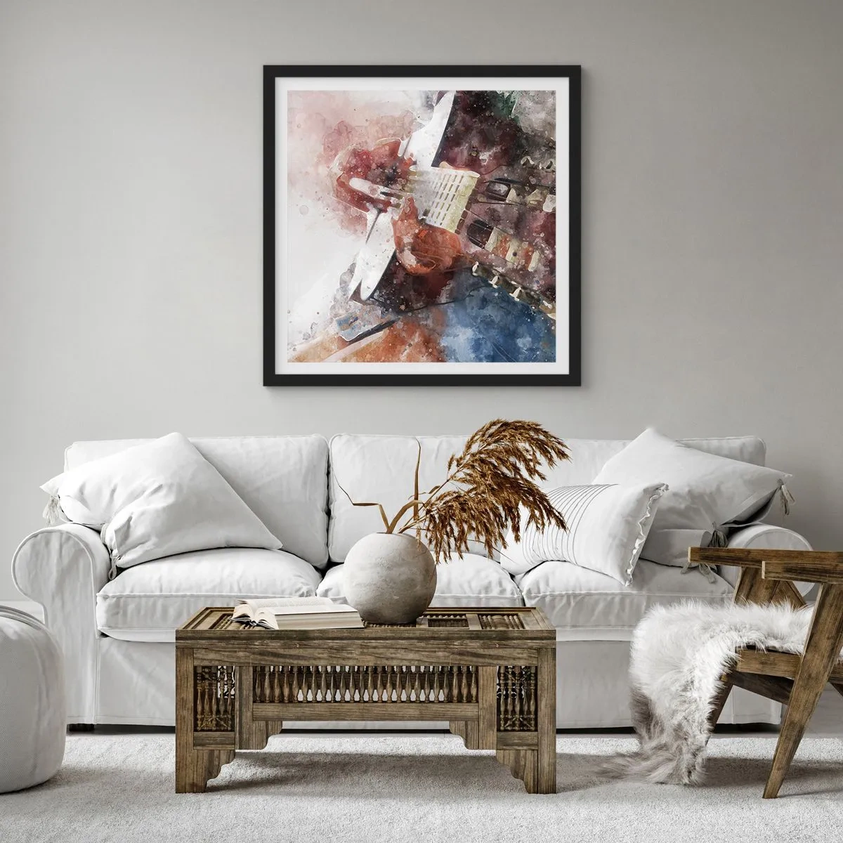 Affiche dans un cadre noir - Poster - Et qu'en pensez-vous ? - 40x40 cm