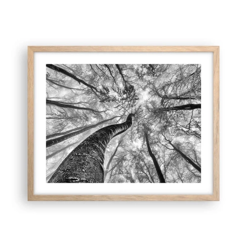 Affiche dans un chêne clair - Poster - Course vers la lumière - 50x40 cm