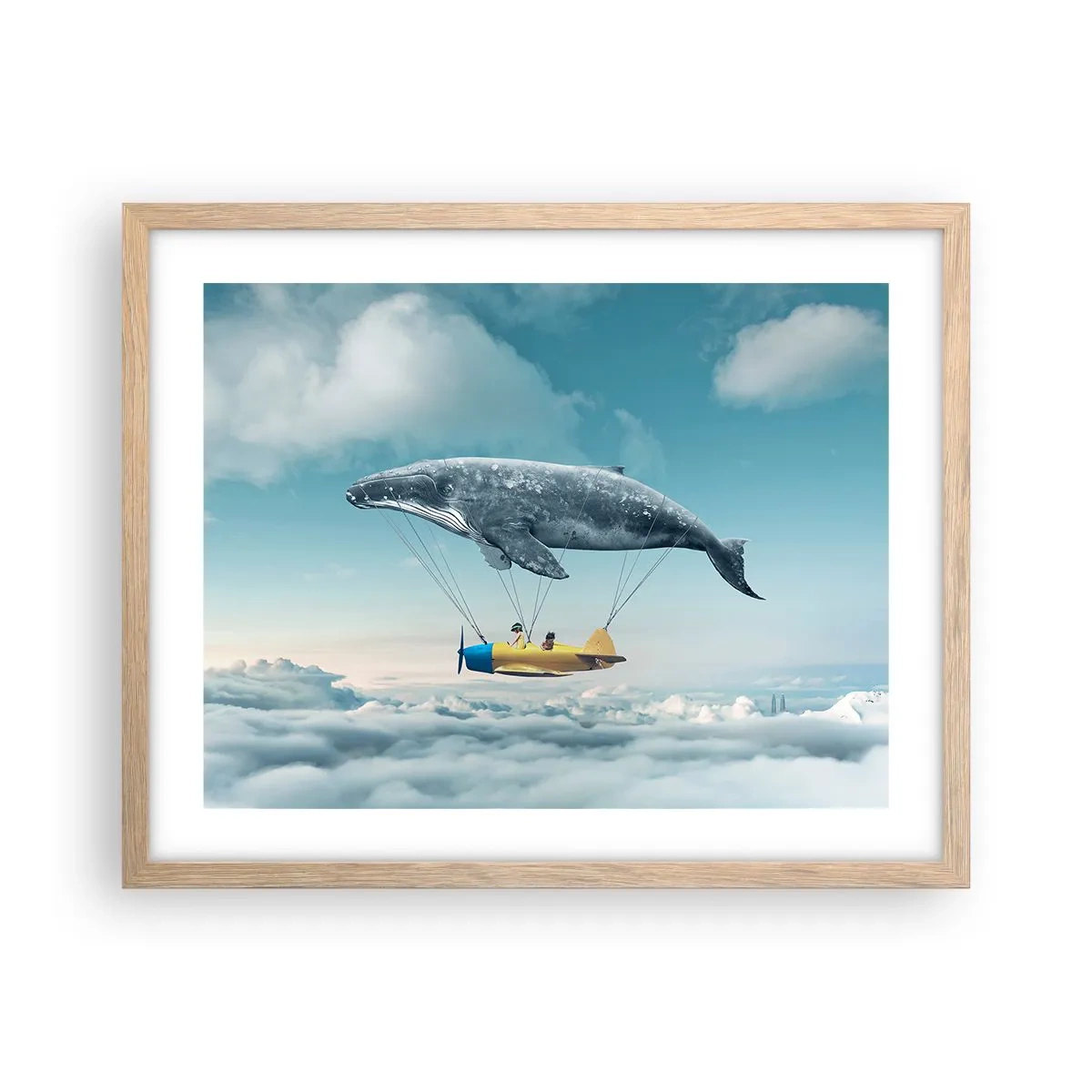 Affiche dans un chêne clair - Poster - Pourquoi pas? - 50x40 cm