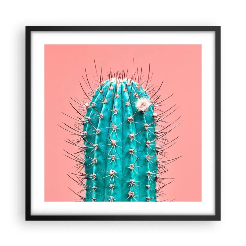 Affiche dans un cadre noir - Poster - Juste regarde - 50x50 cm