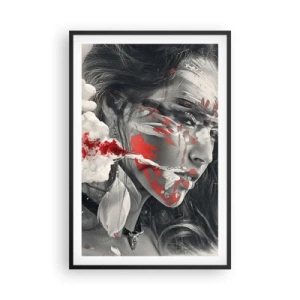 Affiche dans un cadre noir - Poster - Dans les fumées de l'absurde - 61x91 cm