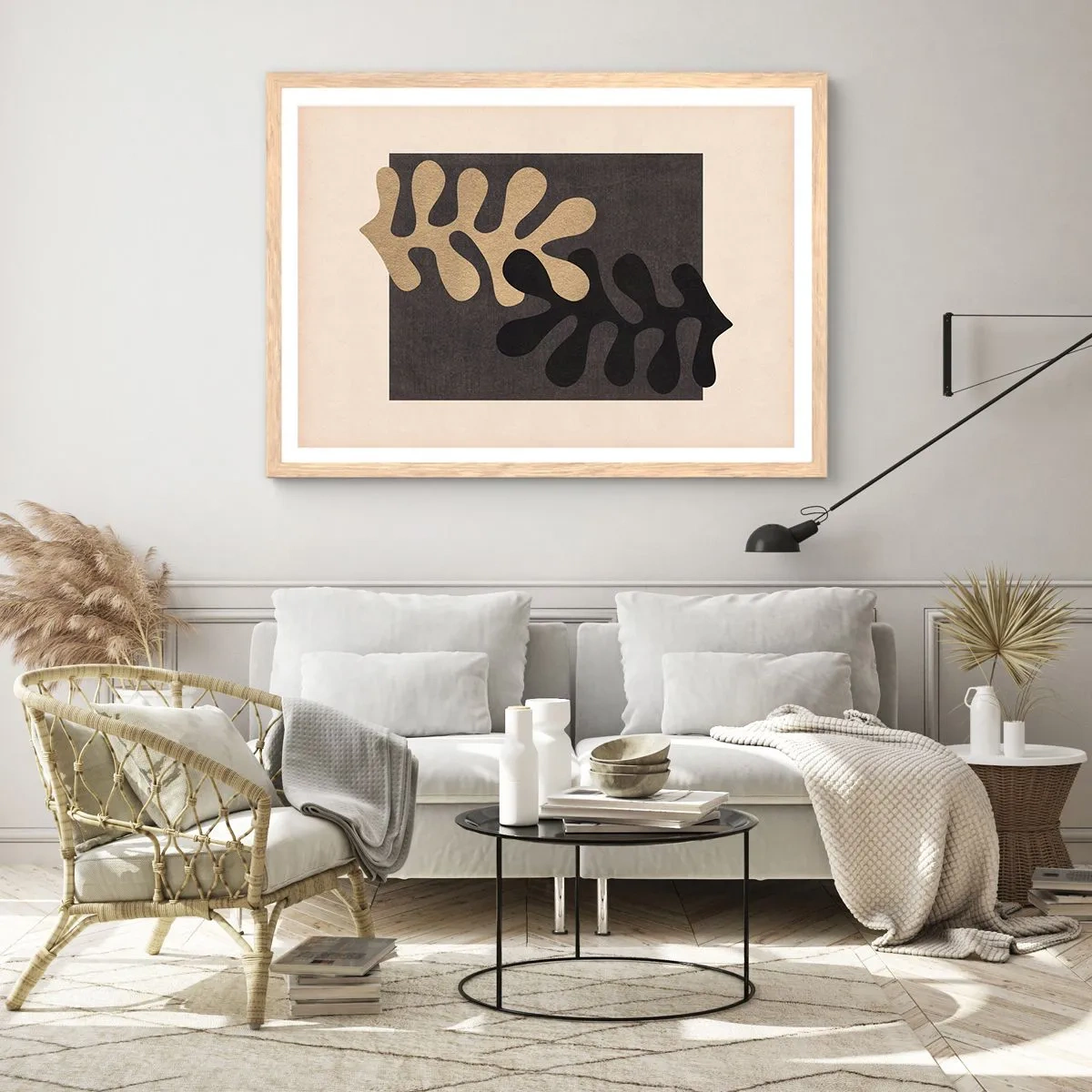 Affiche dans un chêne clair - Poster - Absence et complément - 100x70 cm