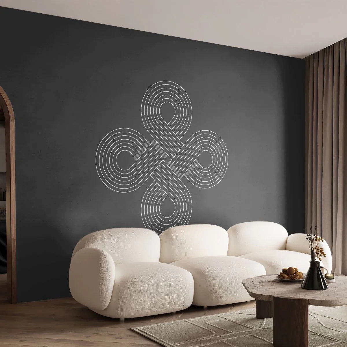 Papier Peint Photo Premium Canvas - Dans l'âme celtique - Abstraction, Morceau, Minimalisme - 200x140 cm