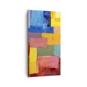 Impression sur toile - Image sur toile - Chacun est différent, tout est coloré - 65x120 cm