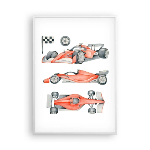 Affiche dans un cadre blanc - Poster - poursuis ton rêve - 70x100 cm