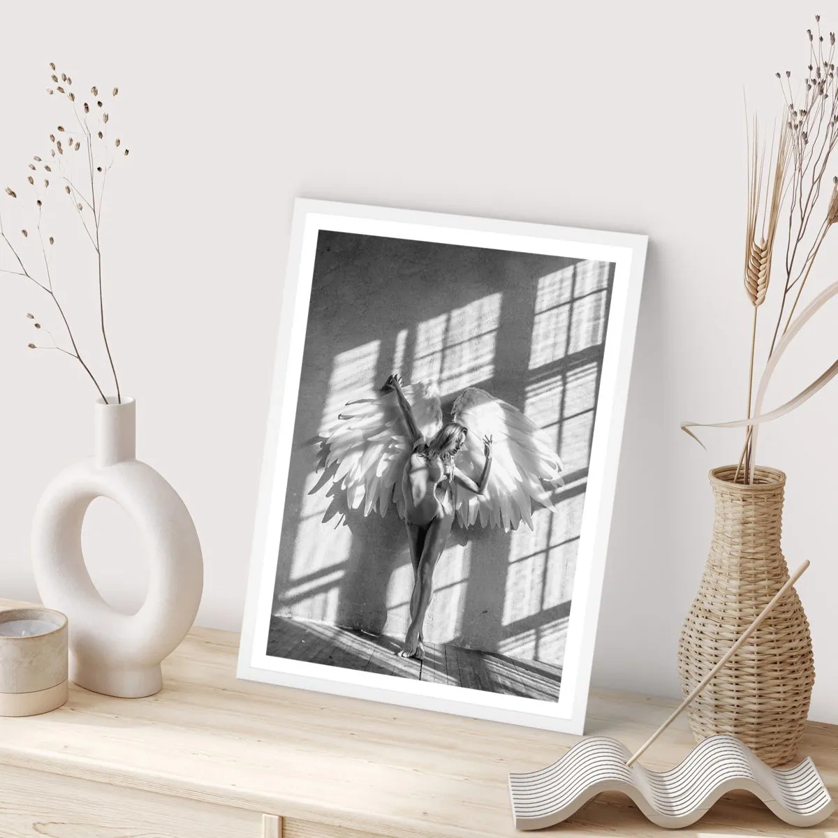 Affiche dans un cadre blanc - Poster - Directement du ciel - 40x50 cm