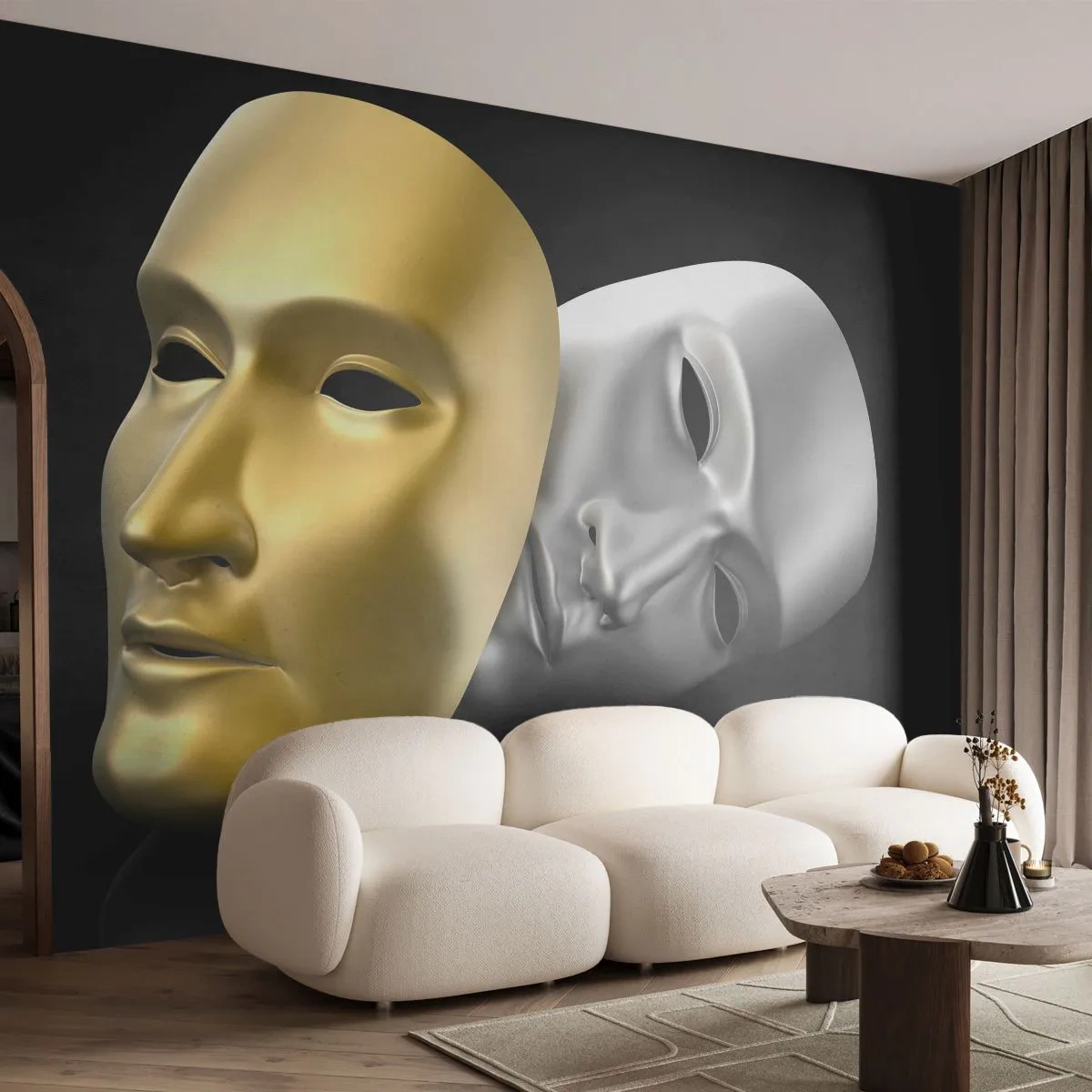 Papier Peint Autocollant Deluxe Sticker - La vie est un théâtre - Capot, Morceau, Théâtre - 250x175 cm