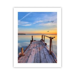 Affiche - Poster - Marcher droit vers le soleil - 40x50 cm