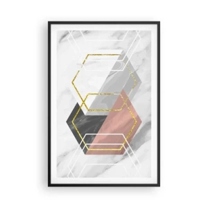 Affiche dans un cadre noir - Poster - Composition en chaîne - 61x91 cm