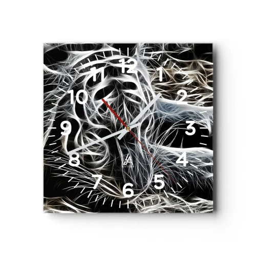 Horloge murale - Pendule murale - Une étude de la légèreté du chat - 30x30 cm