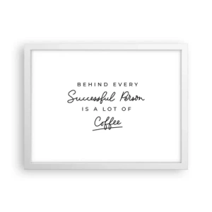 Affiche dans un cadre blanc - Poster - Secret du succès - 40x30 cm