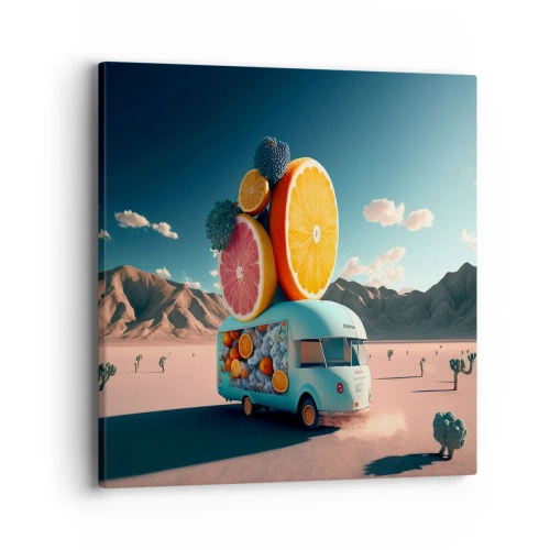 Impression sur toile - Image sur toile - Le goût des vacances - 40x40 cm