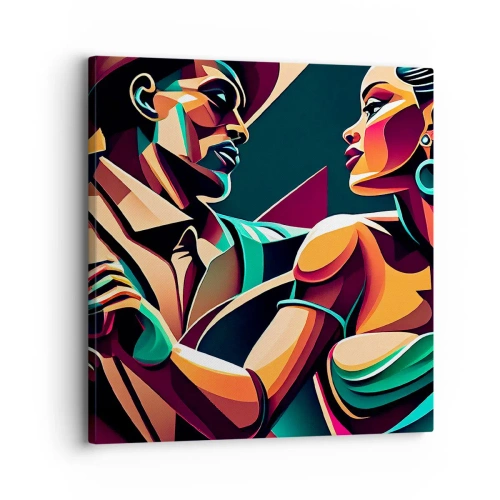 Impression sur toile - Image sur toile - Au rythme du coeur - 30x30 cm