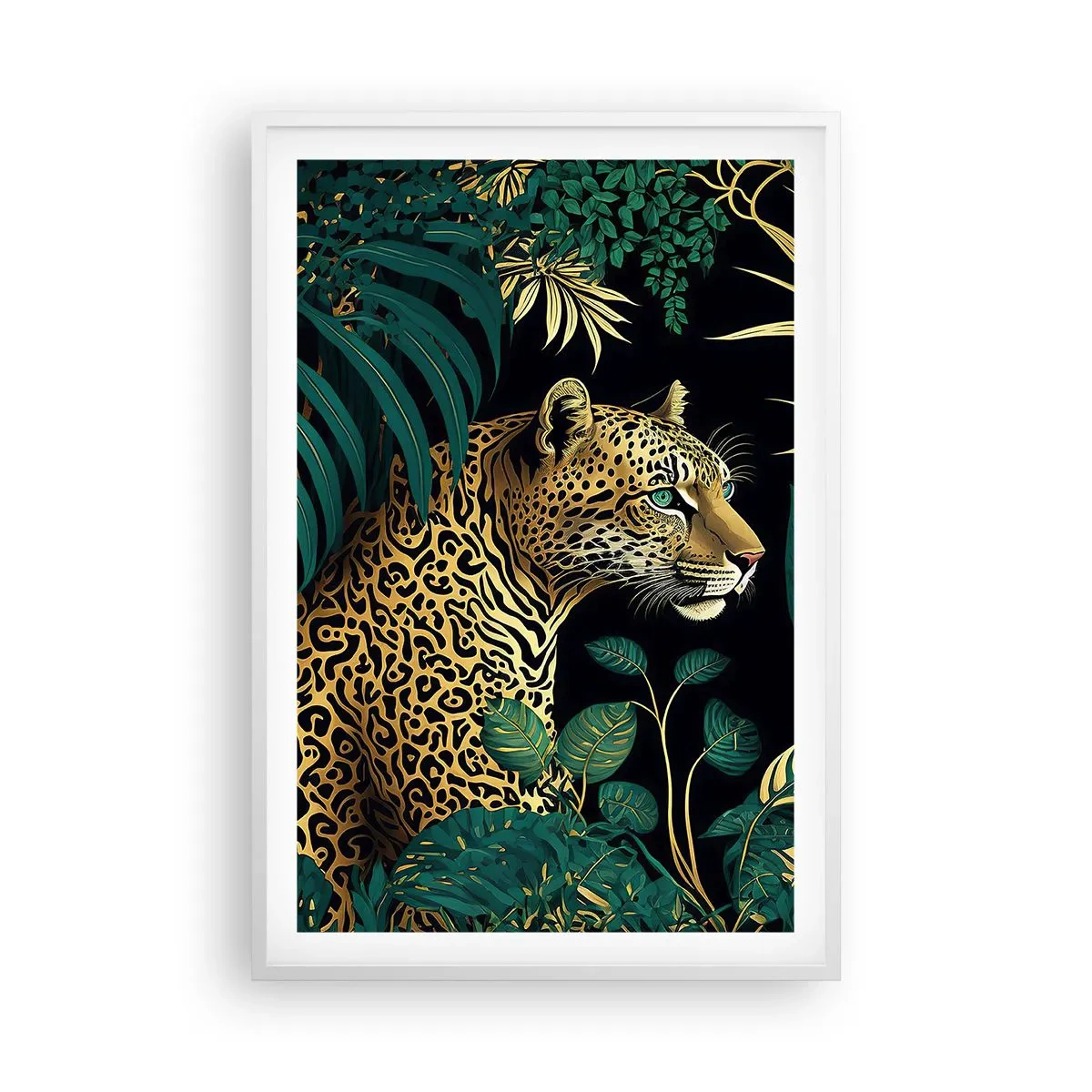 Affiche dans un cadre blanc - Poster - Un hôte dans la jungle - 61x91 cm