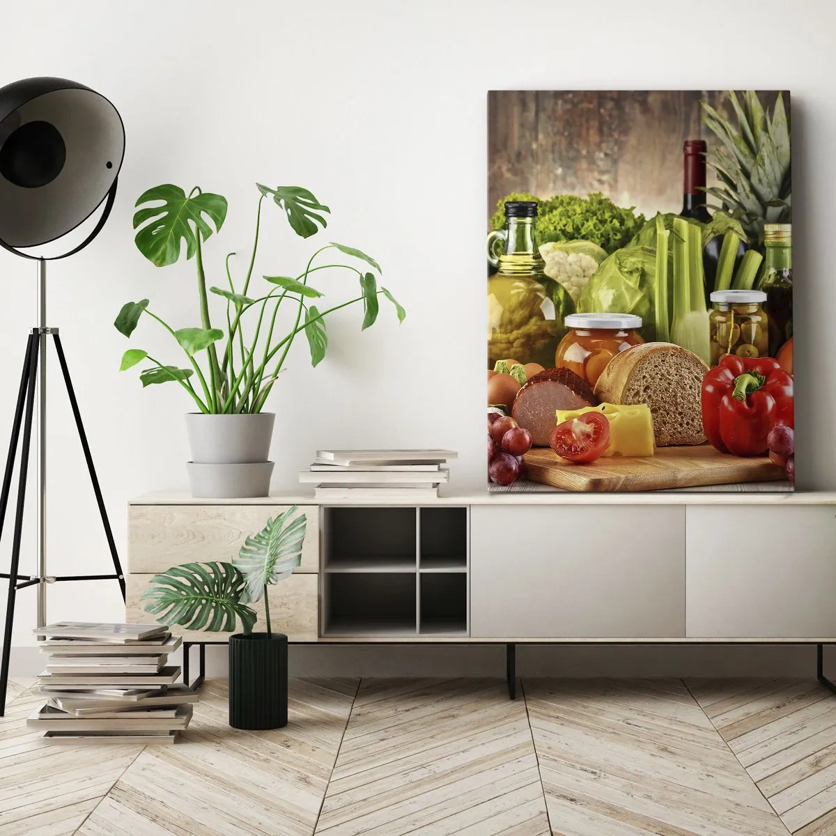 Impression sur toile - Image sur toile - Fumé, cuit au four et mariné - 45x80 cm