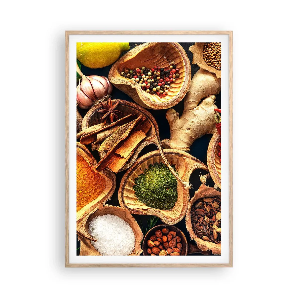 Affiche dans un chêne clair - Poster - Prends ce que tu veux - 70x100 cm