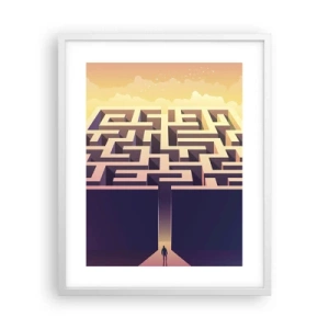 Affiche dans un cadre blanc - Poster - Le temps de la décision - 40x50 cm