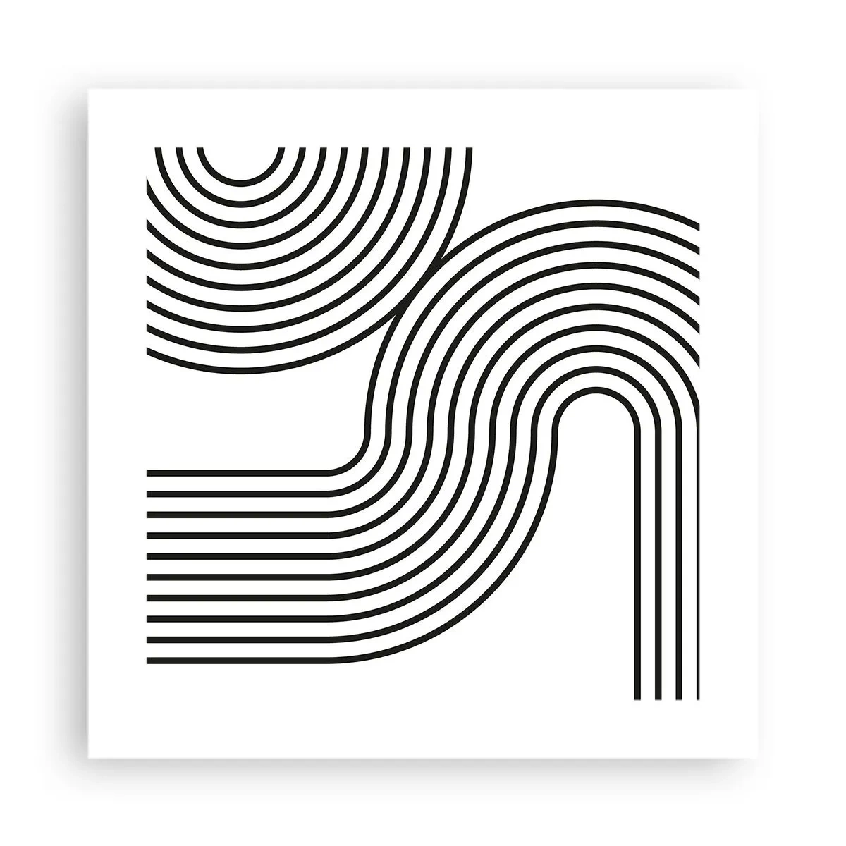 Affiche - Poster - En plein virage - 40x40 cm