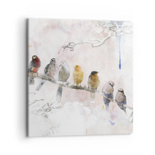 Impression sur toile - Image sur toile - Rencontre ailée - 70x70 cm