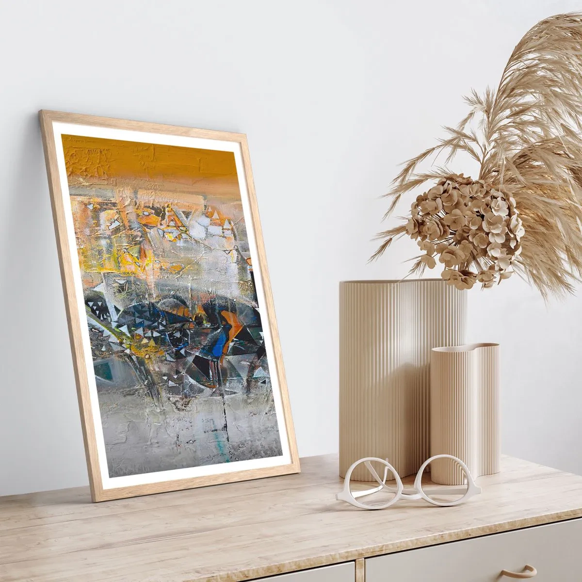 Affiche dans un chêne clair - Poster - Tout se met en place - 61x91 cm