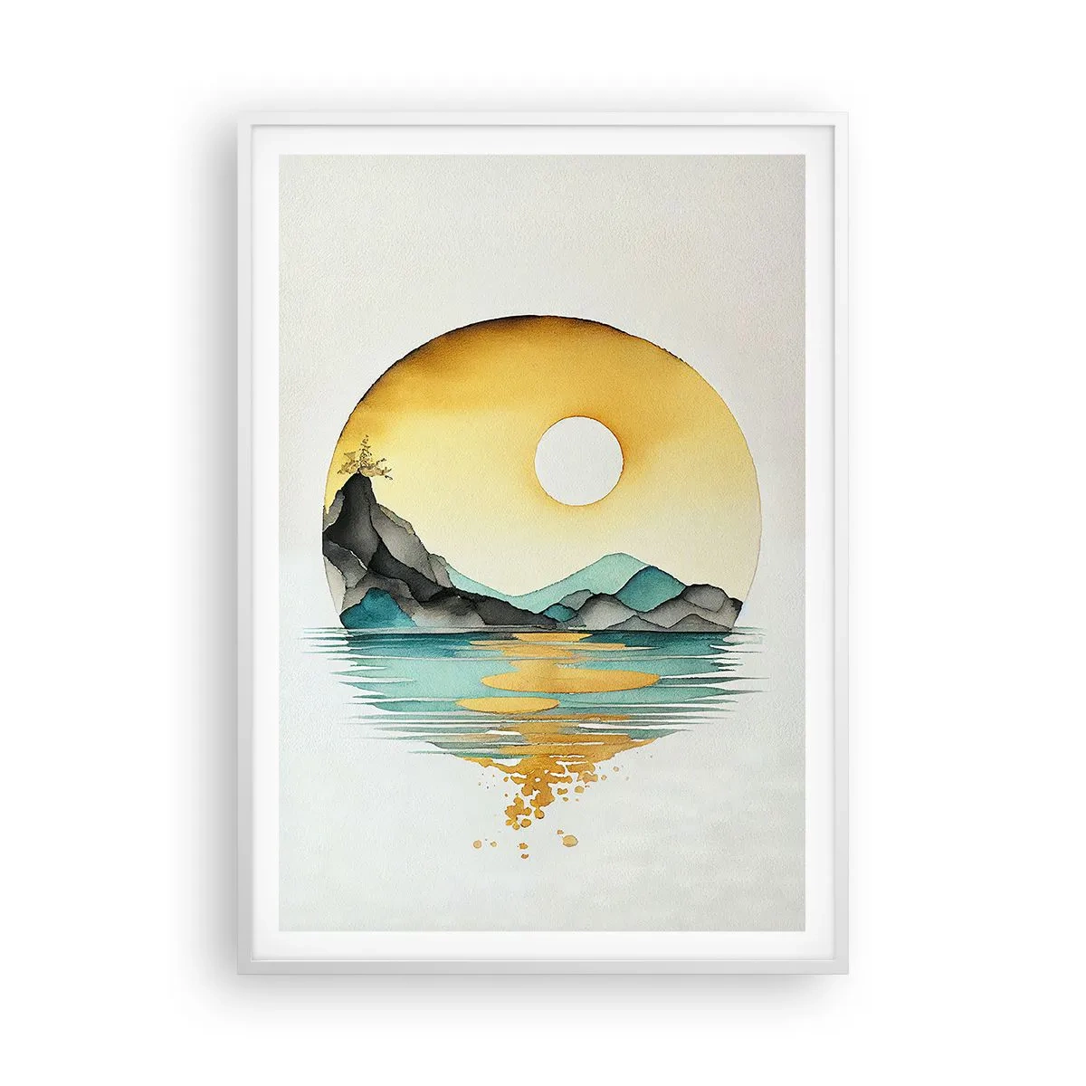 Affiche dans un cadre blanc - Poster - Dans le cercle de la beauté - 70x100 cm